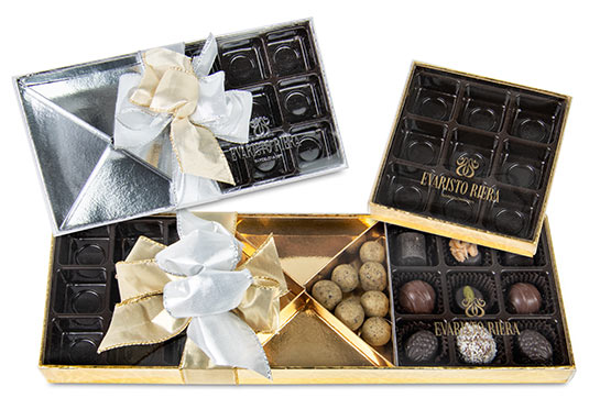 cajas para bombones chocolates a medida motivos navidenos