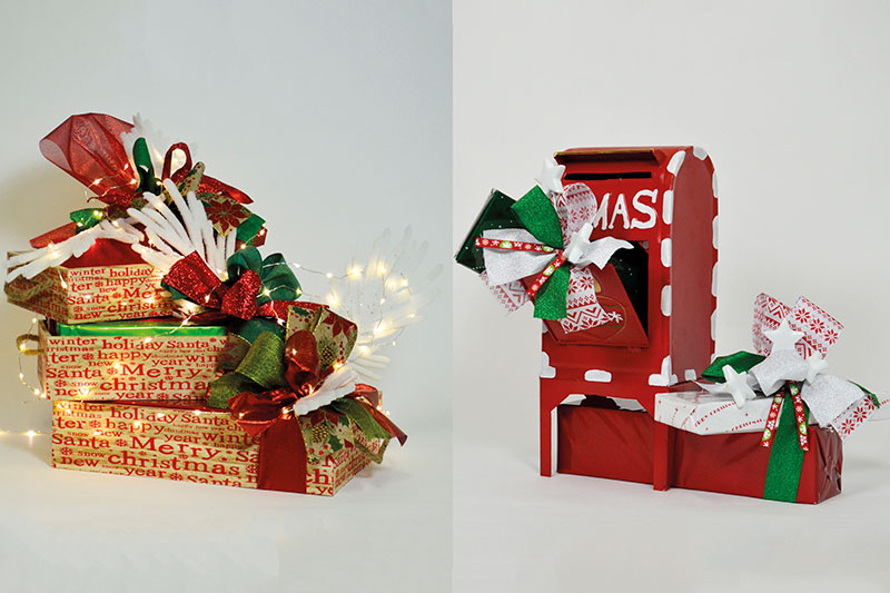 calendario de asviento sacos de regalo para navidad con lazos y bolas
