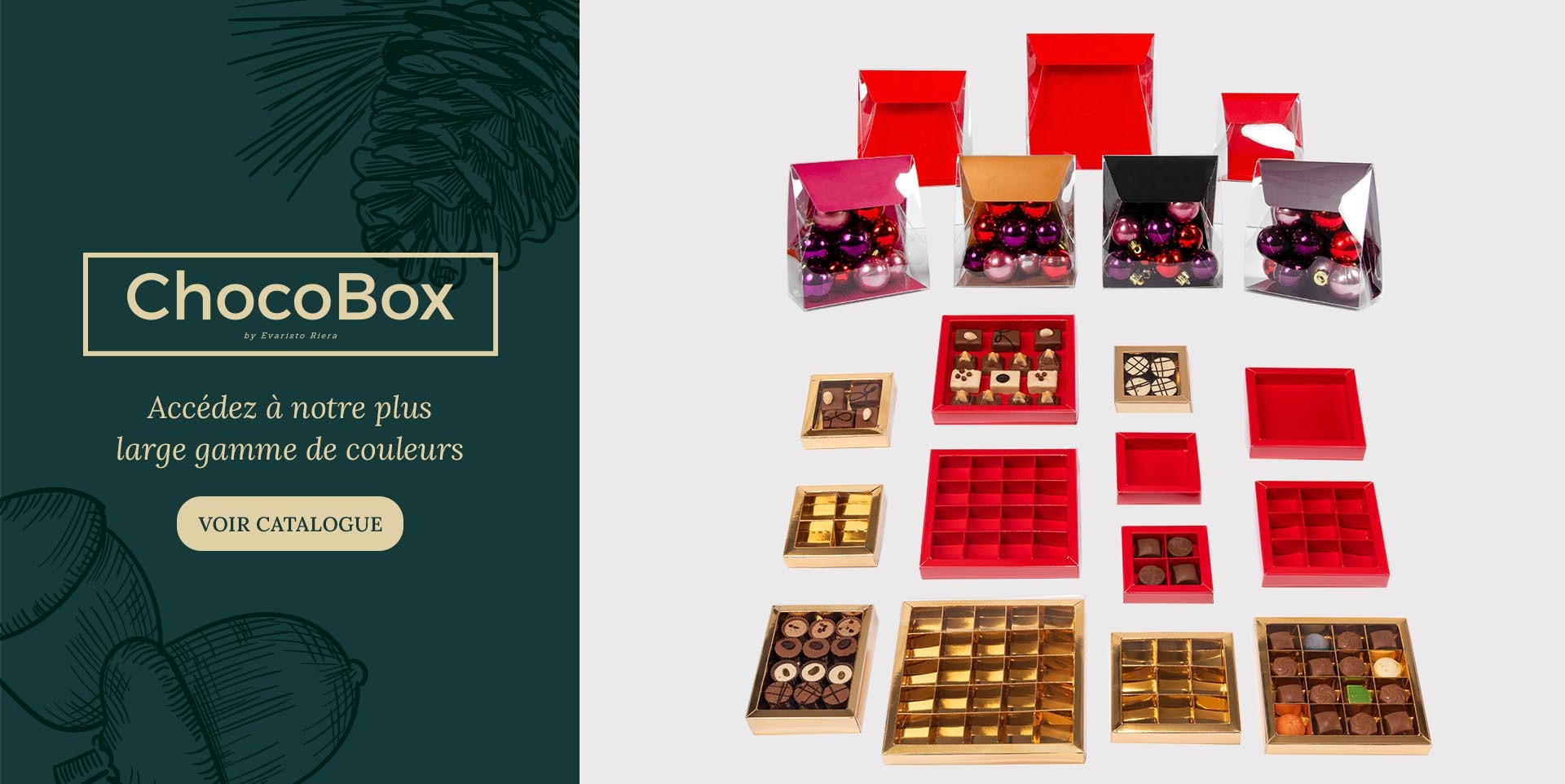 evaristo riera emballages personnalisés pour boîtes de noël chocolats pâtisserie